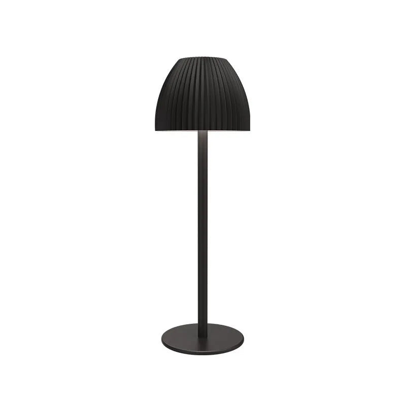 Ins pattern dimming small night lamp in thin round bottom black or white with 1800mAh battery and USB cable