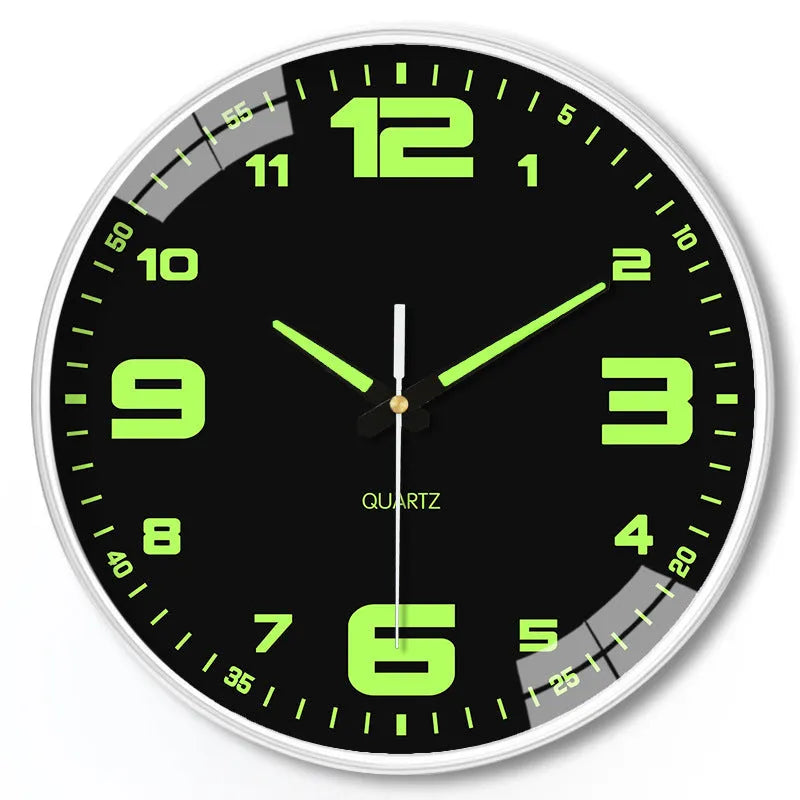 8-inch 20cm luminous wall clock with modern design for home or office use