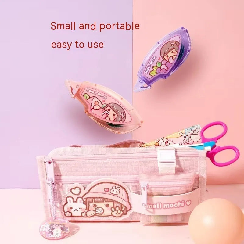 Hand Account dotting glue in plastic container with fruit-inspired colours including peach juice and blueberry juice