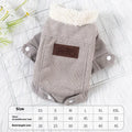Lambswool grey dog vest with fleece padding for autumn and winter warmth