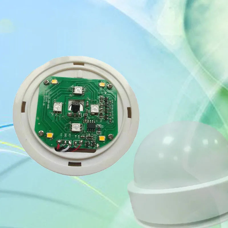 Shooting star night light with colourful gradient lighting showing touch and remote control functions