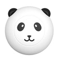 Panda-shaped silicone pet shower brush with soft bristles for cats and dogs.