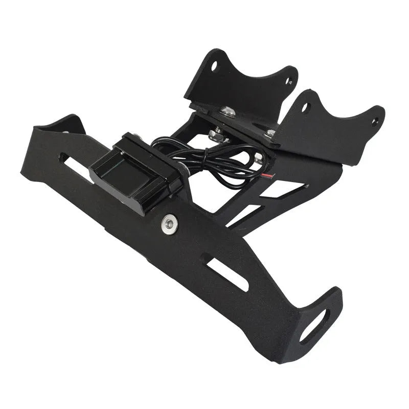 Black aluminium alloy rear licence plate frame and holder for Honda motorcycles