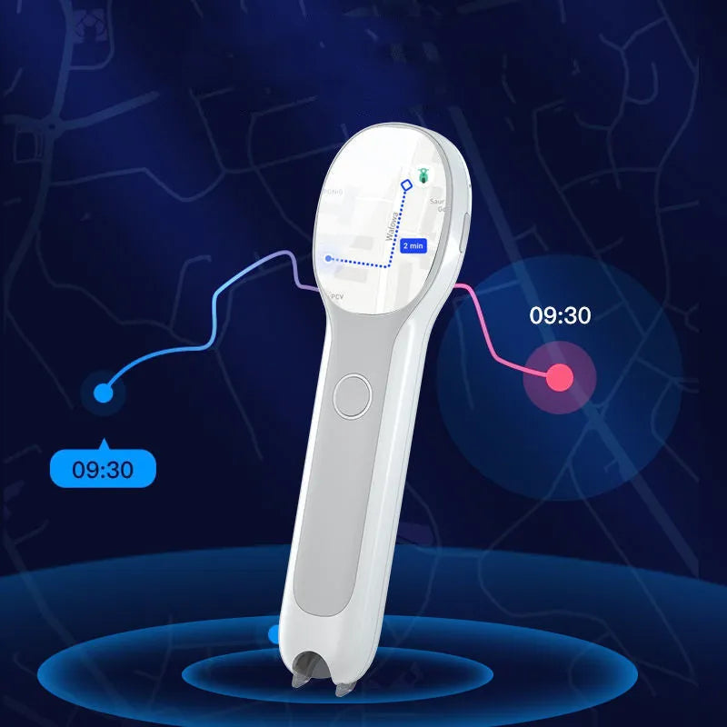 White universal reading pen with USB cable for English learning and bilingual translation