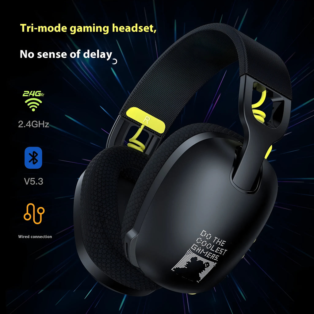 Wireless black and white gaming headset with noise reduction and Bluetooth connectivity