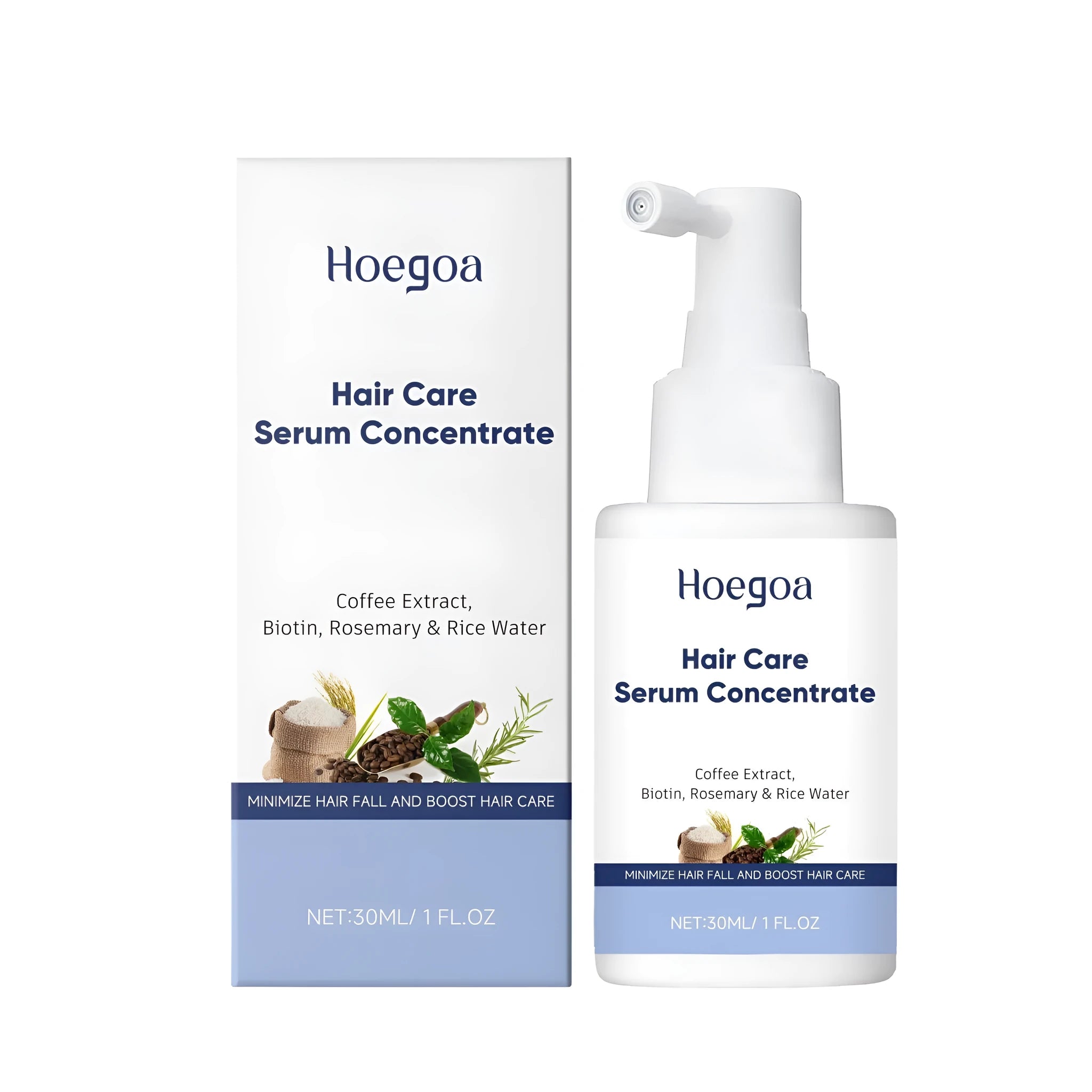 30ml hair care serum concentrate bottle with spray applicator
