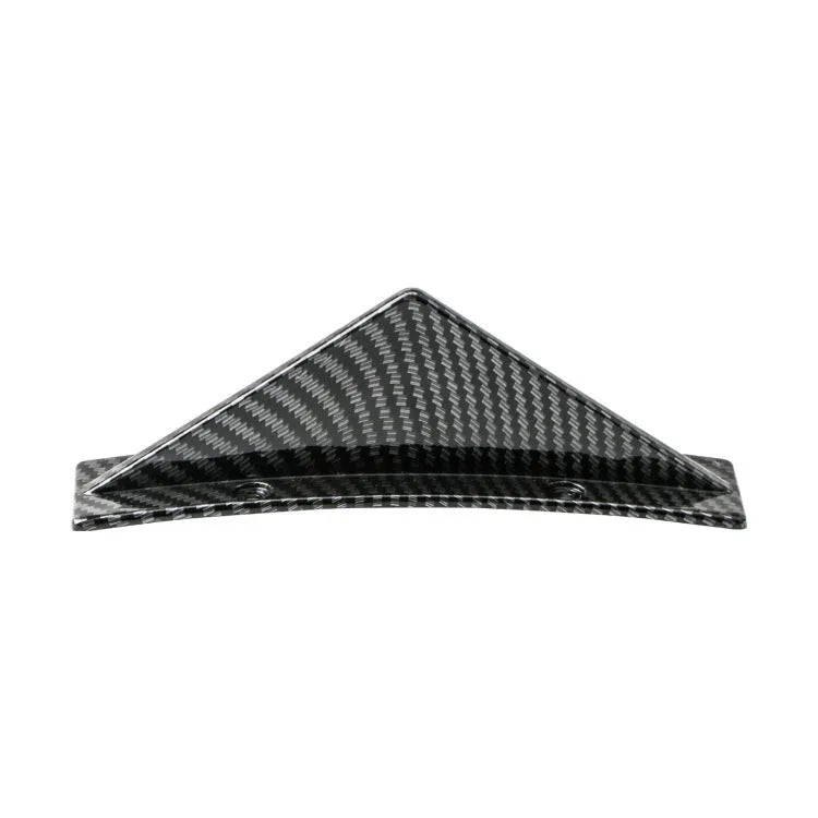 Set of four universal triangle car rear spoilers in ABS plastic on a white background.