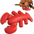 Red dog chew toy for aggressive chewers, 170mm long, 320g weight, durable hard material