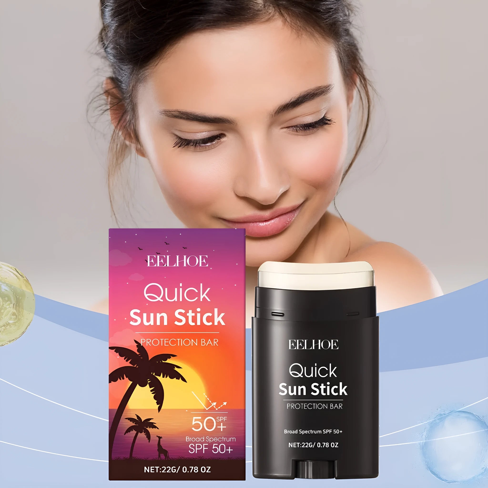 Centella Asiatica Protective Rod skincare stick with 22g content and herbal fragrance