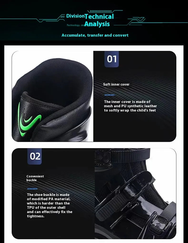 TPU sports bouncing machine shoes in multiple colour options on a white background.
