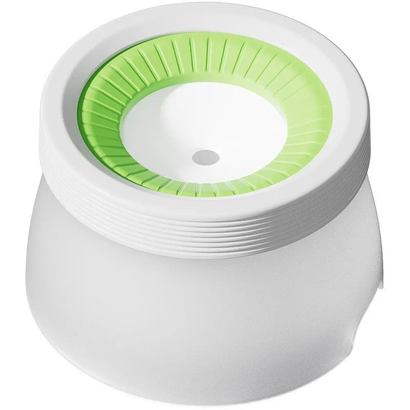 Green suspension pet bowl with non-wet mouth design for dogs and cats