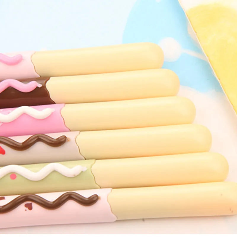 Chocolate bar design gel pen with 0.38mm tip and black erasable ink