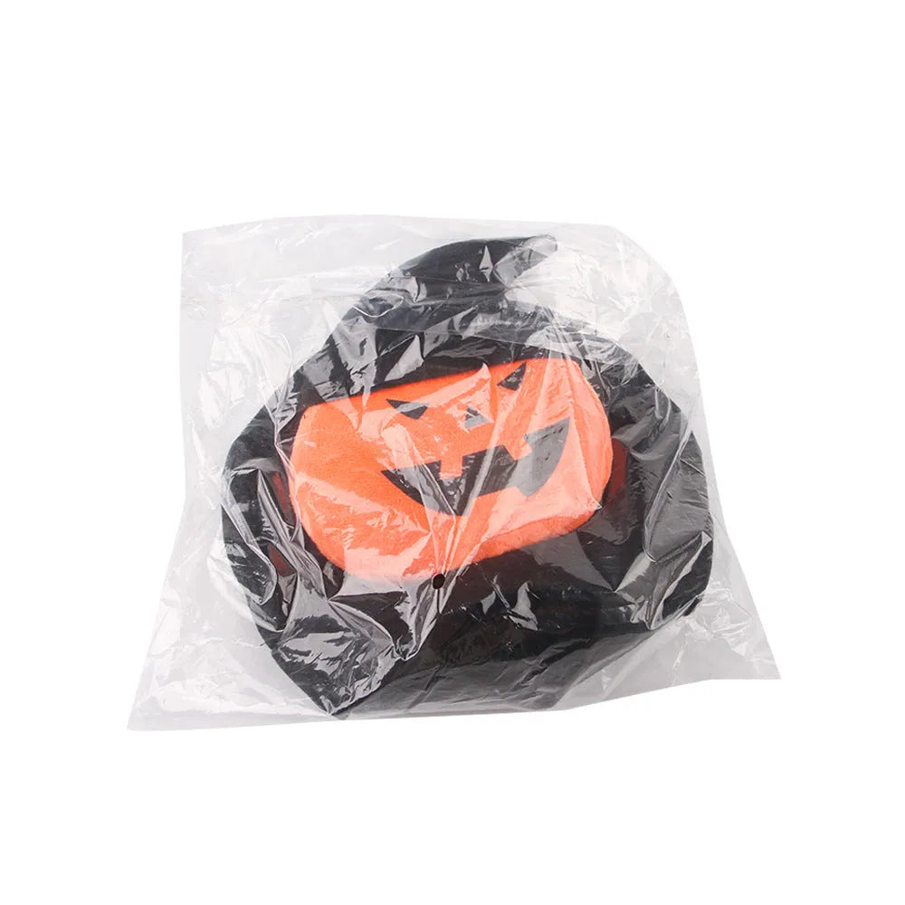 Dog wearing Halloween costume in ghost or pumpkin ghost design with PP cotton material