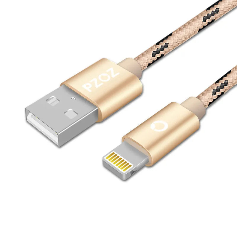 Apple MFI Certified Lightning data cable in grey or silver, 1 metre long.