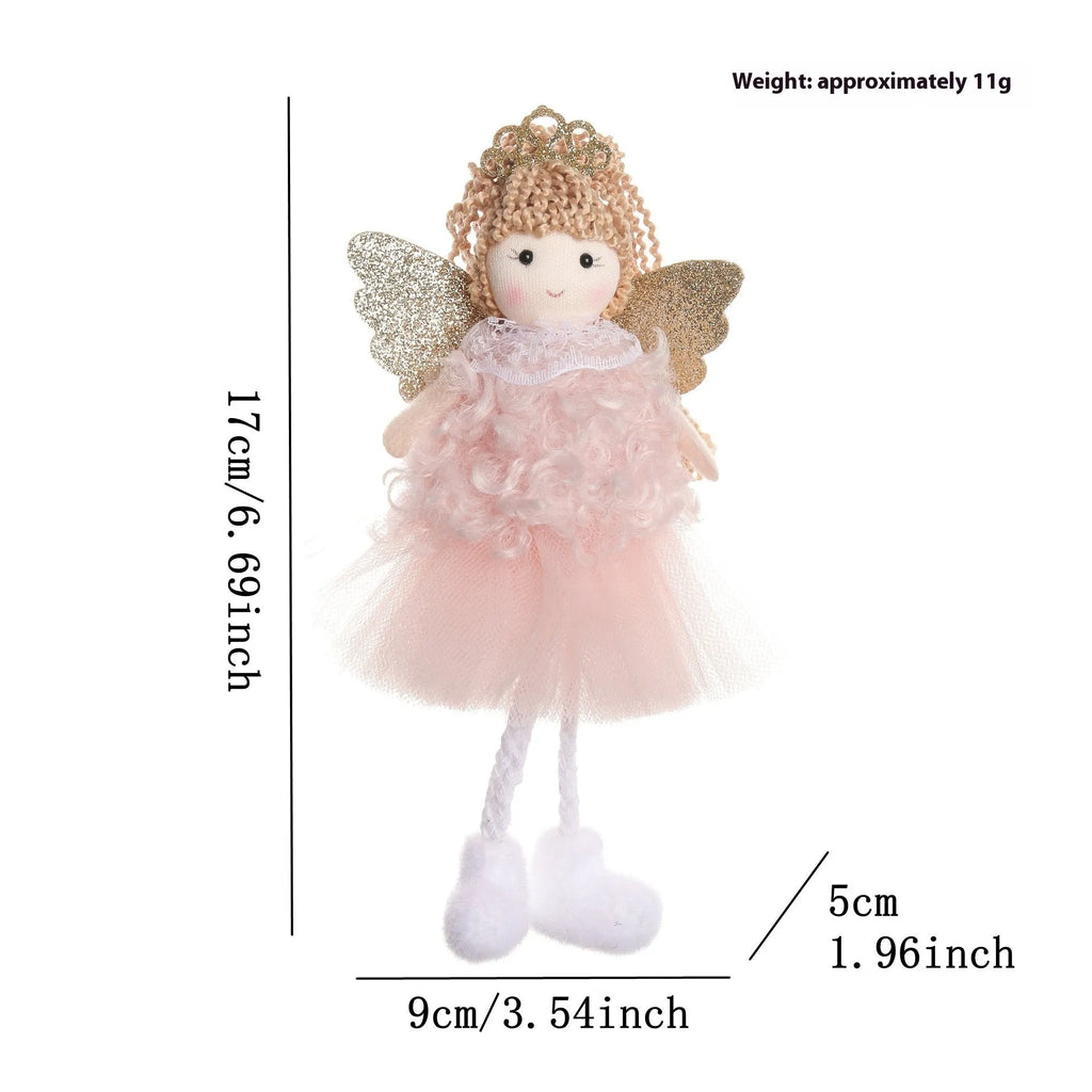 Christmas angel girl cloth pendant for high ponytail hair decoration with cartoon design