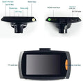 G30 HD Car DVR dual camera system with night vision, front and rear recording, and reversing image display
