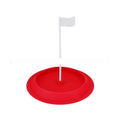 Silicone golf putting plate with 16cm hole cup in green colour for indoor practice