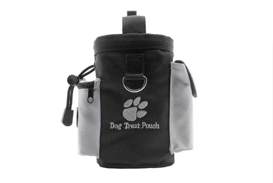 Black Size L pet snack bag and dog training waistpack, 12.5 x 8 x 12.5 cm, Oxford cloth, waist or belt wear