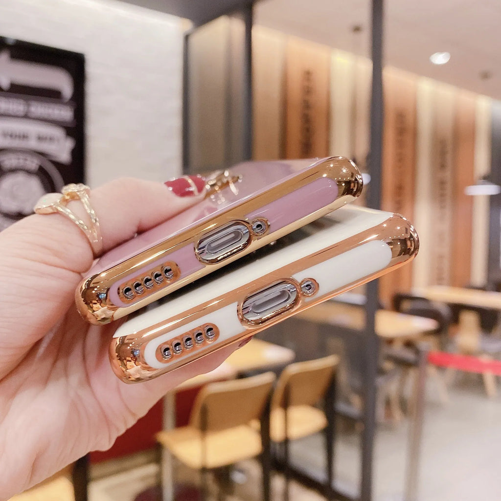 Huawei phone case with an integrated magnetic ring on the back in various colours.