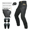 Motorcycle four seasons drop-resistant cycling trousers in green or black with waterproof and windproof features