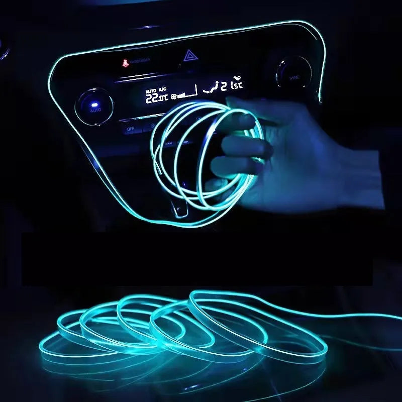 6-metre USB-powered LED light strip for car interiors in ten colour options