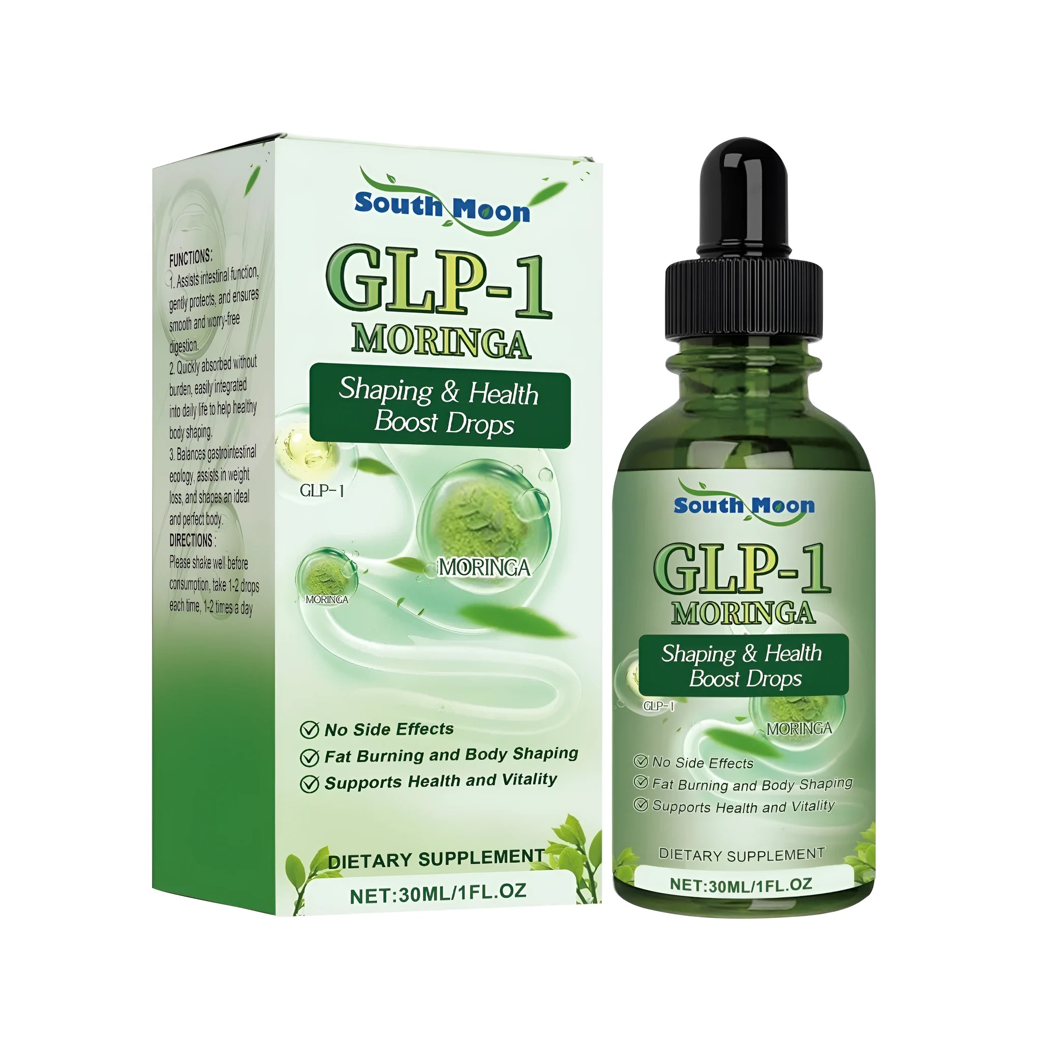 30ml bottle of digestive and body shaping drops with traditional Chinese medicine extract