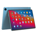 10-inch tablet PC in bare metal blue colour with optional leather keyboard case
