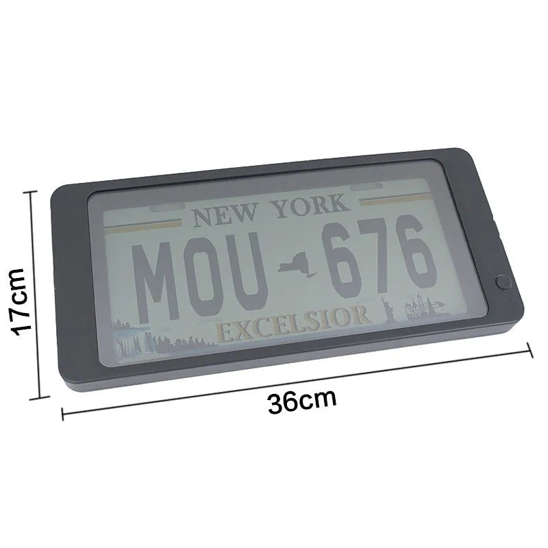 American standard iron license plate frame, 36 x 17cm, with wireless atomization, single frame