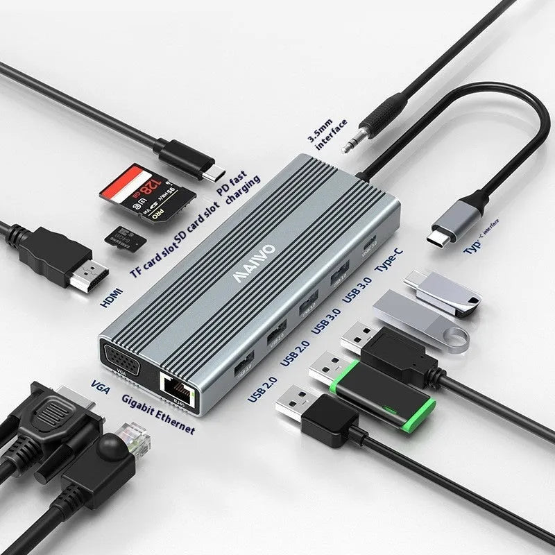 Steam Deck docking station with aluminium alloy shell, 15cm cable, HDMI and Ethernet ports