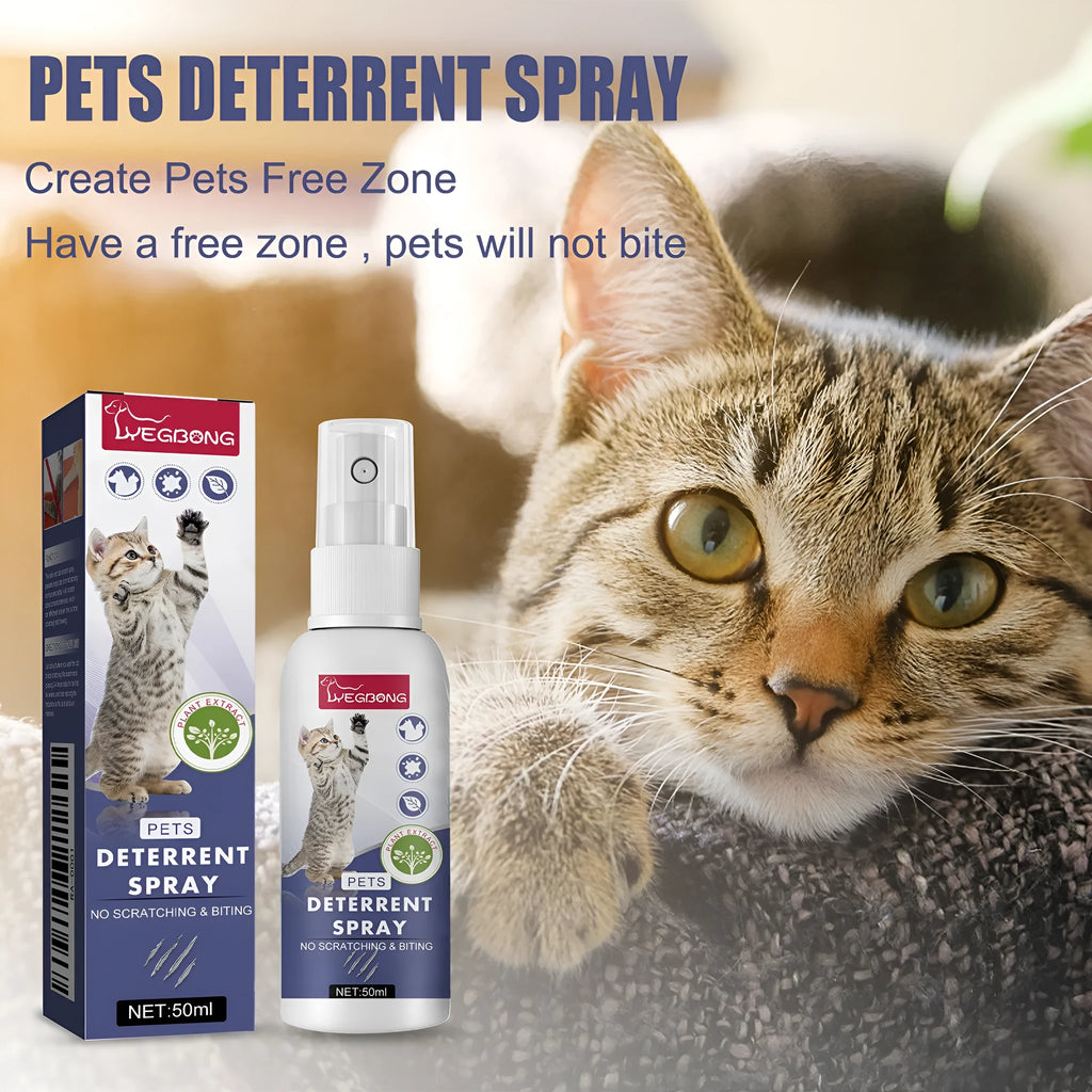 50ml pet anti-scratch spray bottle for dogs and cats to protect doors and sofas