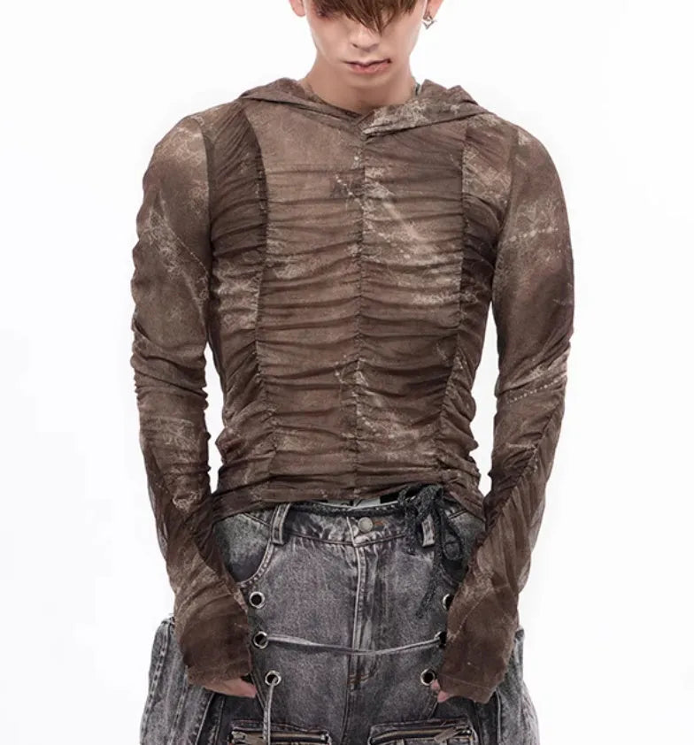 Boys lightweight ice silk bottoming shirt for printing pleating inner wear sets in picture colour.