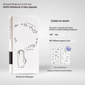 Small white paper notebook with plaid design, showing cover colour options and included stickers