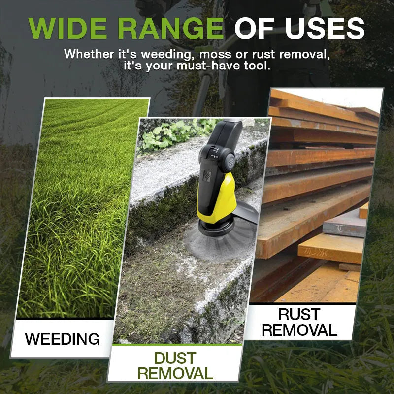 Stainless steel strimmer brush accessories for electric wire mowers with 150mm diameter brush head