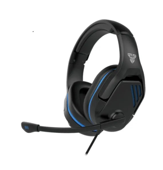 MH86 black and white esports gaming headset with microphone and USB cable