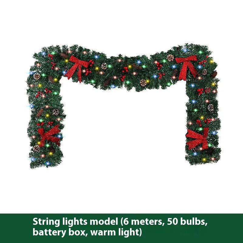 Christmas rattan pine cone bow decorative showcase with European style design and PVC construction