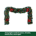 Christmas rattan pine cone bow decorative showcase with European style design and PVC construction
