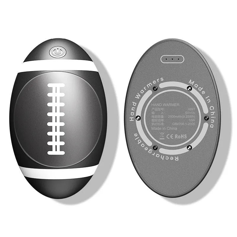 Magnetic hand warmer power bank two-in-one mini USB electric film heating in black brown or avocado green