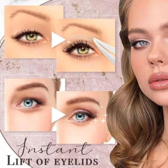 No glue eyelid sticker set in non-woven fabric with three colour classification options