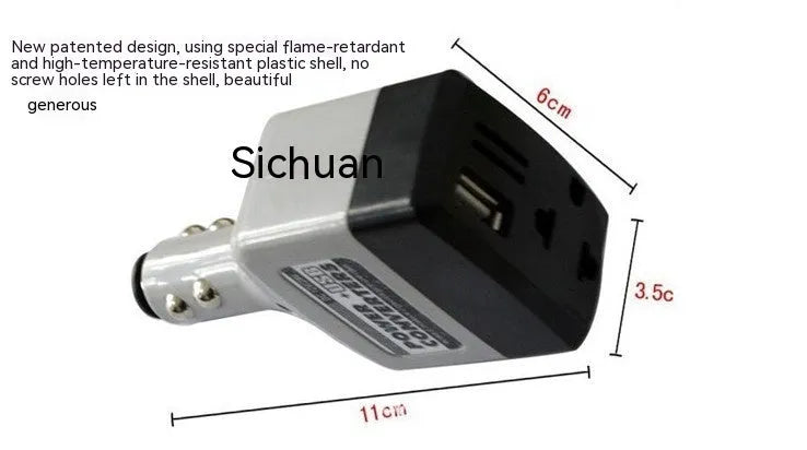 Car cigarette lighter charger with USB port for mobile phone charging