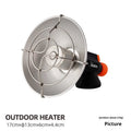 Black and orange portable heating stove with automatic ignition for outdoor camping