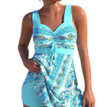 Plus size women's split skirt bikini swimsuit in quick-drying polyester fabric