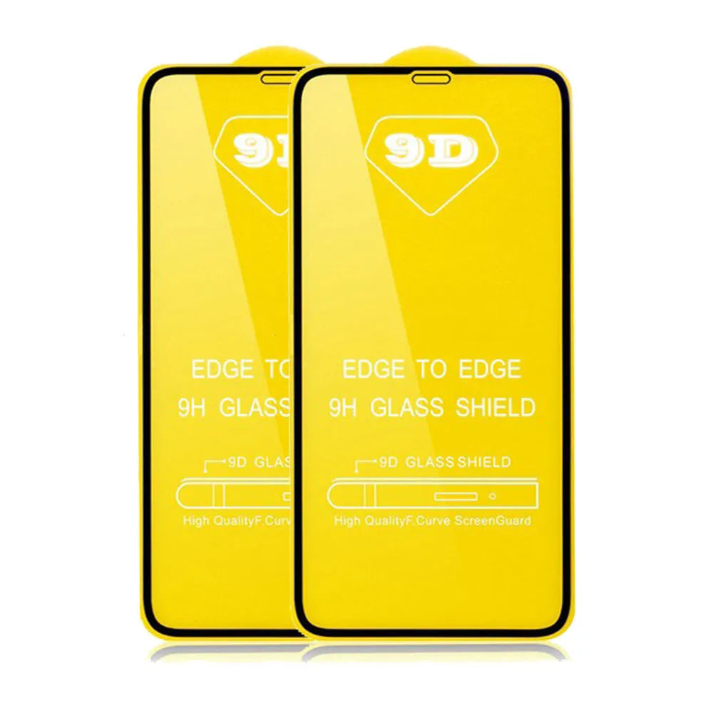 Black full screen tempered glass protector for Xiaomi 10 Lite and 11 series phones.