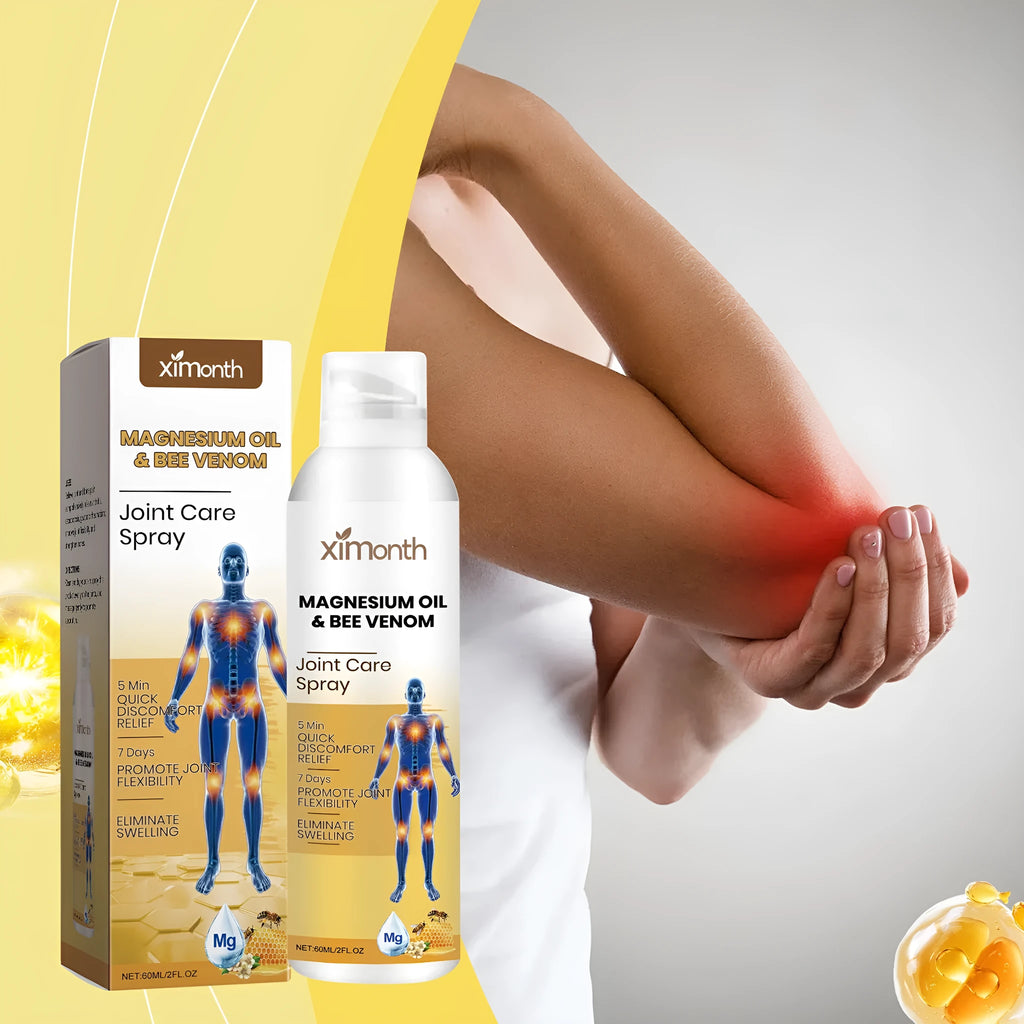 60ml joint care spray bottle with menthol, coconut oil and bee venom extract formula