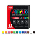 Set of straight liquid acrylic marker pens with soft heads in multiple colours for art and graffiti