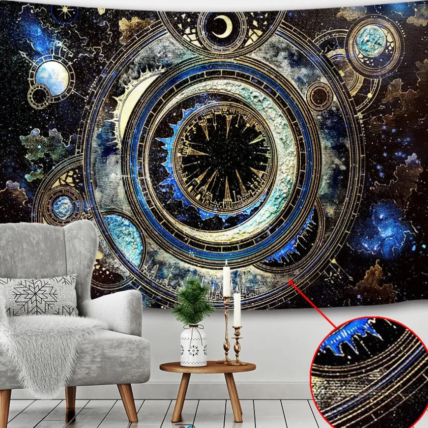 Nordic style polyester tapestry background cloth in one of four available sizes