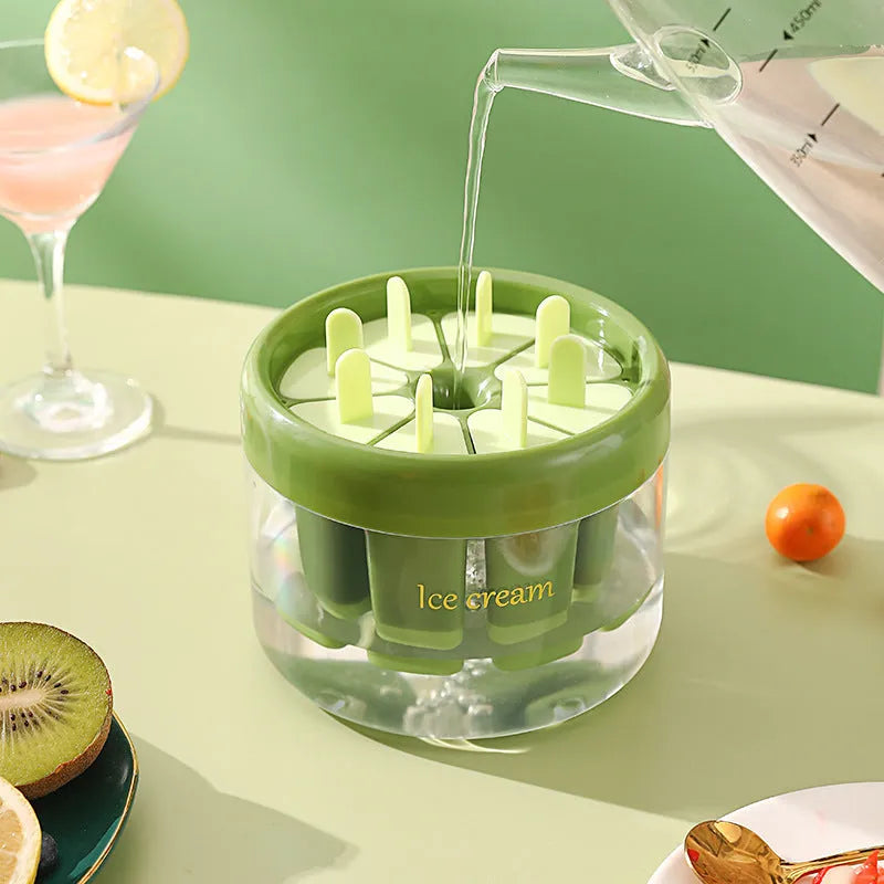 Orange or green popsicle ice cream mould for homemade frozen treats measuring 13.2cm