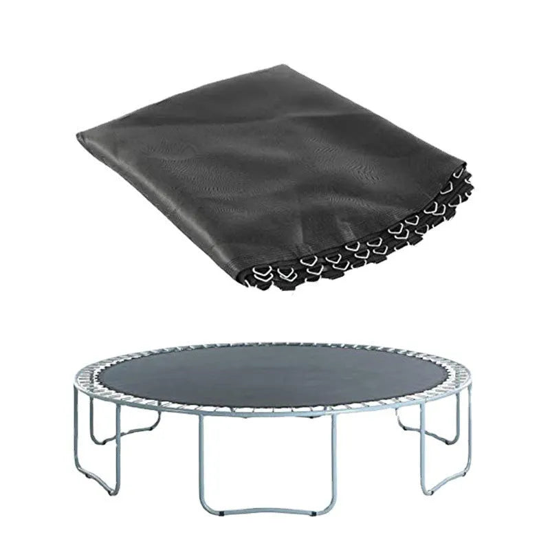Large round elastic bungee fabric for trampoline replacement with button attachment system