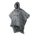 Outdoor cloak sleeping bag convertible between wearable cape and 200x140cm flat blanket configurations