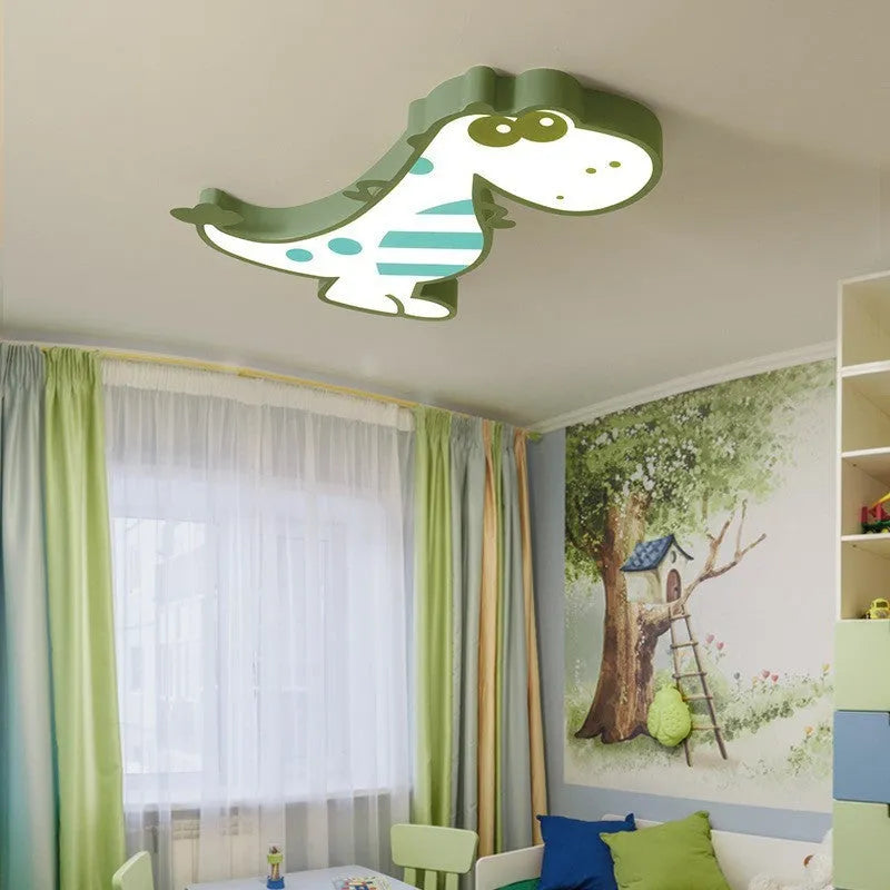48cm cartoon dinosaur ceiling light with electrodeless dimming and 220V voltage for UK bedrooms