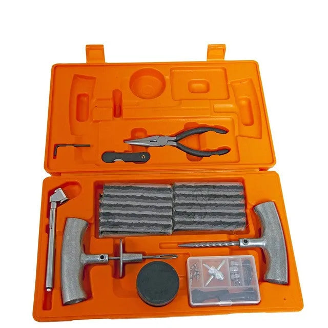 Speedy Seal Kit Series emergency tyre repair tool set with spring steel insertion tools and compact suitcase